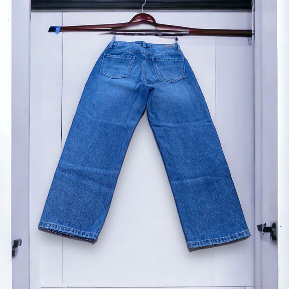 Blank NYC at Nordstrom The Baxter Ribcage Wide Leg Cropped Distressed Mom Jeans - Picture 3 of 8